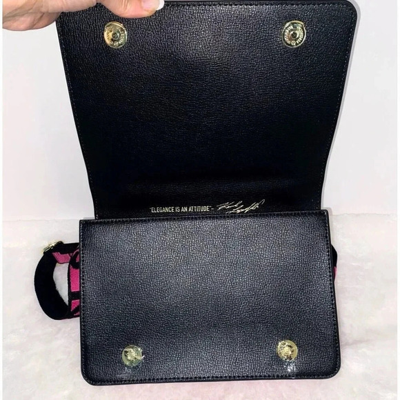 Karl Lagerfeld Paris Simone Leather Crossbody Multi Color Dots Purse Handbag NWT - Picture 10 of 13